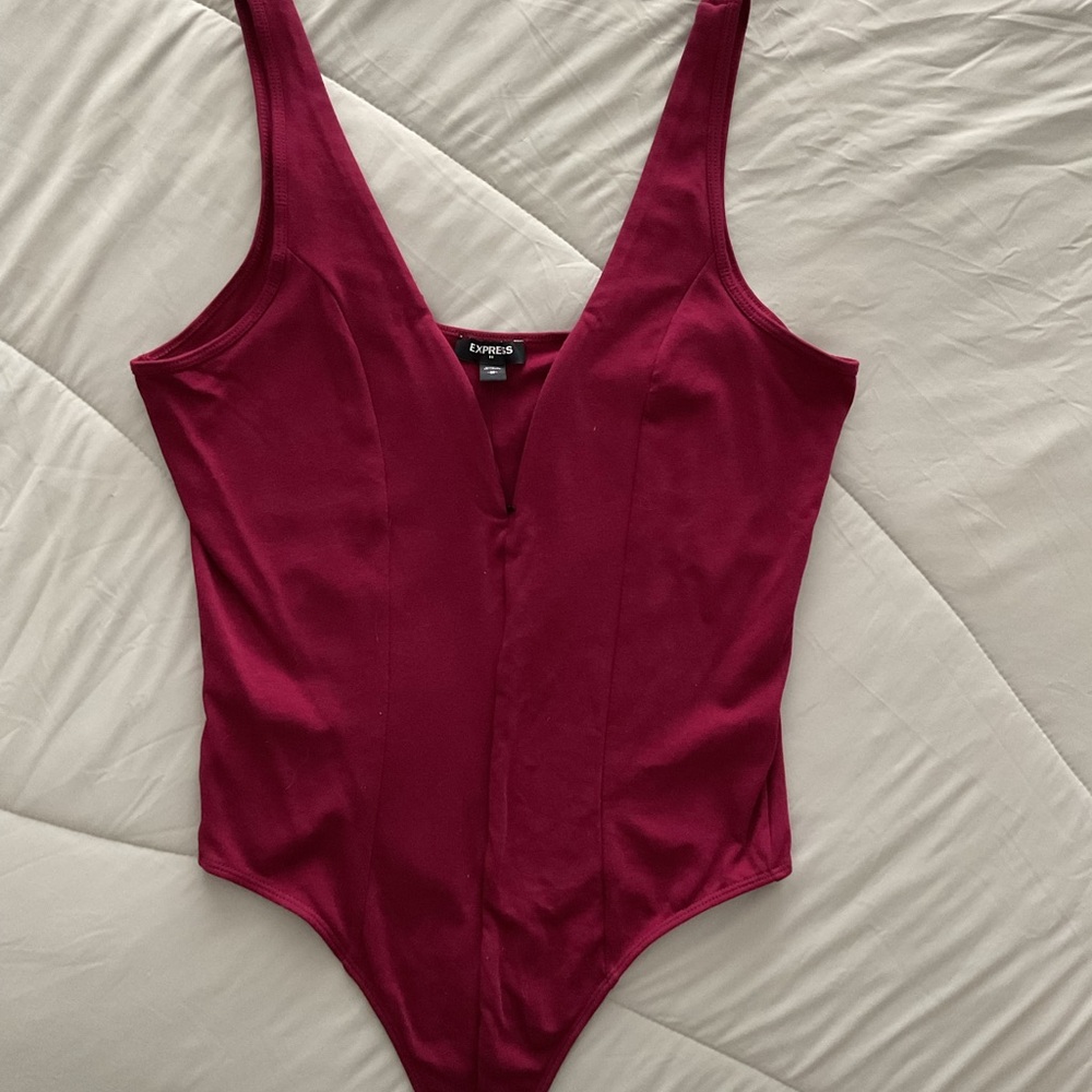Express Burgundy Bodysuit